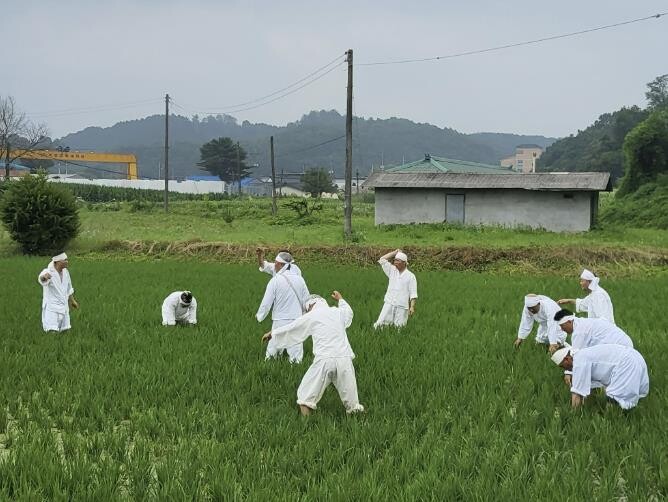 충주마수리 농요 재현행사 탄금공원에서...
