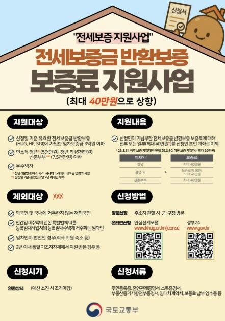 아산시, 전세보증금 반환보증 보증료 ...