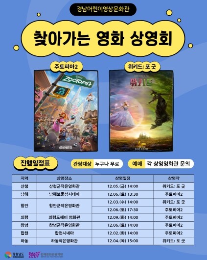 경남어린이영상문화관, 찾아가는 영화상...