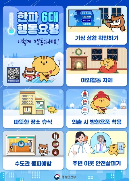 행정안전부, 한파쉼터부터 고속도로 제...